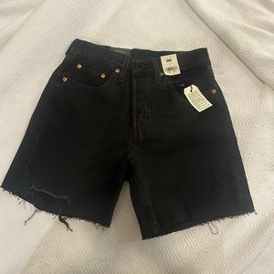 Levi's 501 Mid-Thigh High Rise Straight Fit Denim Shorts